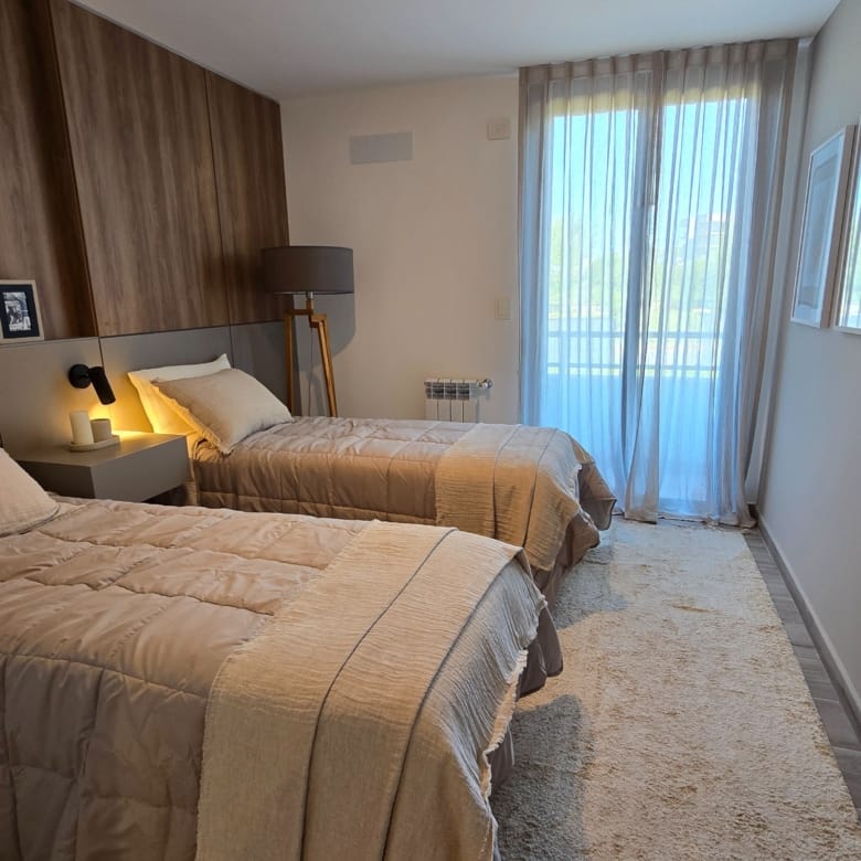 dormitorio departamento modelo en Greenpark condominio, en Valle Escondido, zona norte de Córdoba, en preventa comercializado por Carrizo Congin Inmobiliaria