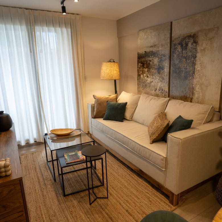 Living departamento en venta emprendimiento Las Pircas en la ciudad de Alta Gracia, Córdoba.